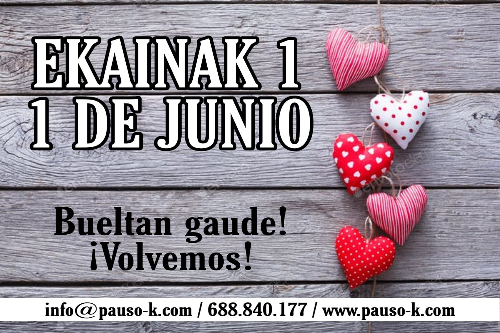 ¡¡¡PAUSO-K REABRE SUS PUERTAS!!!